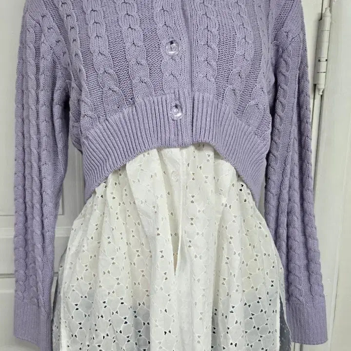 [BUNJANG] Knotty Lace Layered Cardigan / Knotty 나티 레이스레이어드 가디건