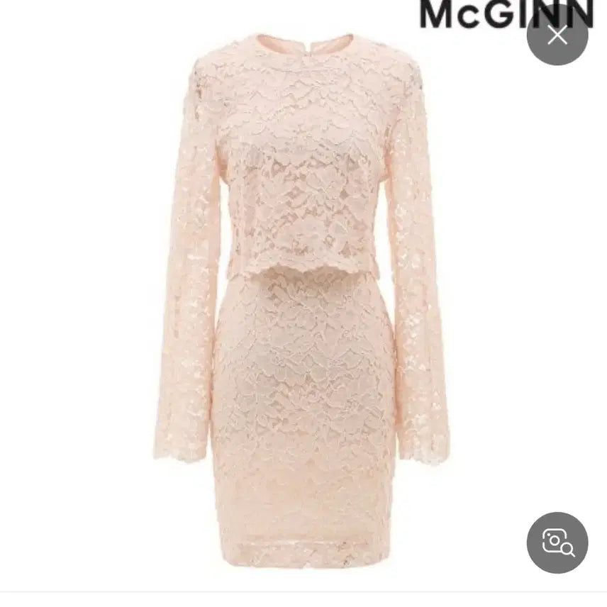[BUNJANG] McGINN Lace Dress 55 Size / McGINN 레이스 원피스 레이스 하객룩 결혼식 원피스55사