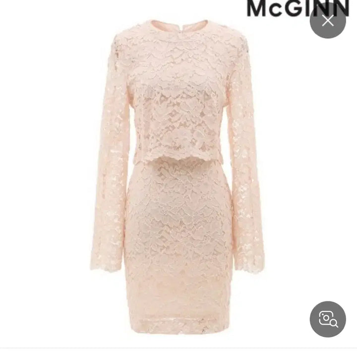 [BUNJANG] McGINN Lace Dress 55 Size / McGINN 레이스 원피스 레이스 하객룩 결혼식 원피스55사