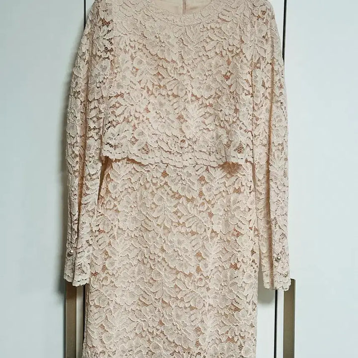 [BUNJANG] McGINN Lace Dress 55 Size / McGINN 레이스 원피스 레이스 하객룩 결혼식 원피스55사