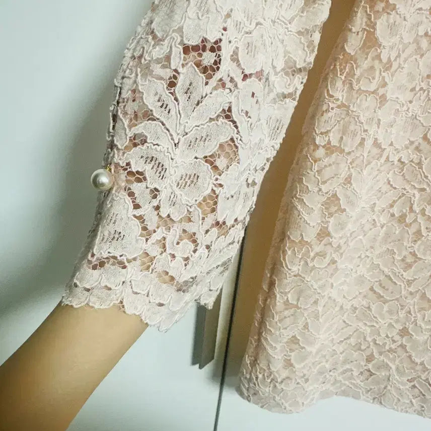 [BUNJANG] McGINN Lace Dress 55 Size / McGINN 레이스 원피스 레이스 하객룩 결혼식 원피스55사