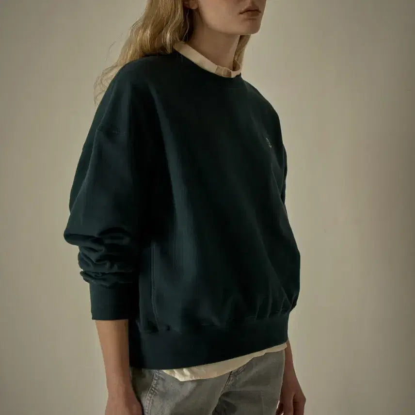 [BUNJANG] Facade Pattern Nstga Sweatshirt (Forest Green, M) / 파사드패턴 Nstga 스웻셔츠 (Forest Green / M)