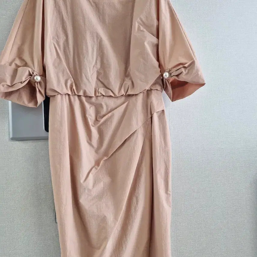[BUNJANG] JIGOTT Beige Drape Dress / 지고트 JIGOTT 원피스 하객룩