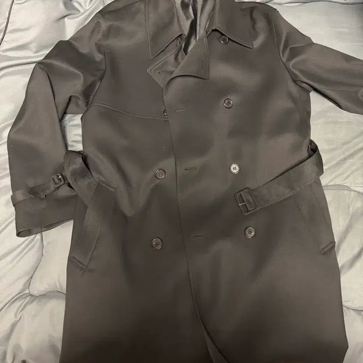 [BUNJANG] Coore Double Trench Coat M Black / 쿠어 더블 트렌치코트 m 블랙 팝니다