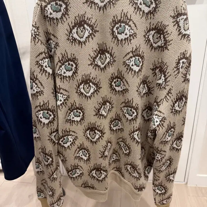 [BUNJANG] Kapital 8G Jacquard Knit Speakeasy Pattern Short Cardigan / 캐피탈 8G 자카드 니트 스피크이지 패턴 숏 가디건 엔진