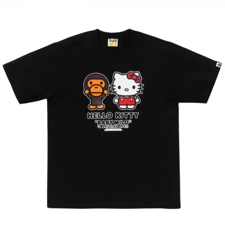 [BUNJANG] BAPE Baby Milo x Hello Kitty T-shirt Black S / 베이프 베이비 마일로 x 헬로 키티 티셔츠 블랙 S