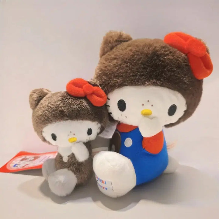 [BUNJANG] Kitty Monchhichi Collaboration Mascot and Nuigurumi Bundle Set / (일괄)키티 몬치치 콜라보 인형 마스코트,누이 세트