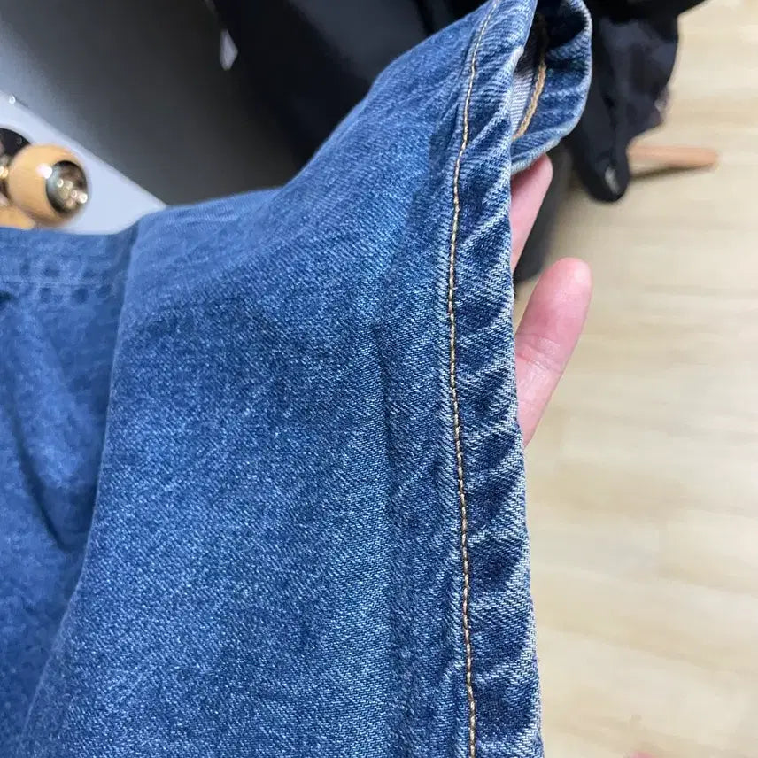[SOLD OUT] 홀리선 와이드 블루본 데님 라지