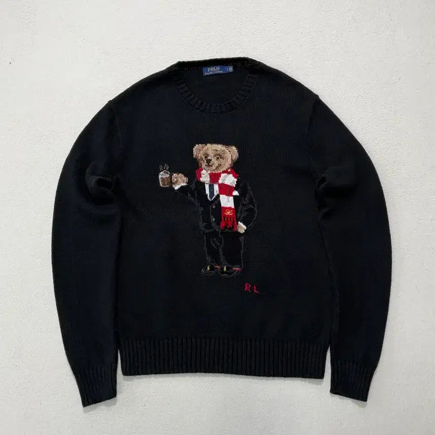 [BUNJANG] Polo Ralph Lauren Cocoa Bear Knit Sweater / 폴로 랄프로렌 코코아 베어 니트 L 105