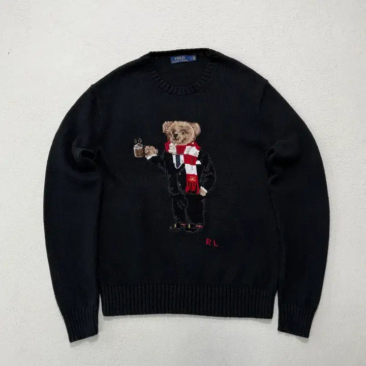 [BUNJANG] Polo Ralph Lauren Cocoa Bear Knit Sweater / 폴로 랄프로렌 코코아 베어 니트 L 105