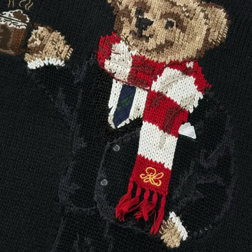 [BUNJANG] Polo Ralph Lauren Cocoa Bear Knit Sweater / 폴로 랄프로렌 코코아 베어 니트 L 105