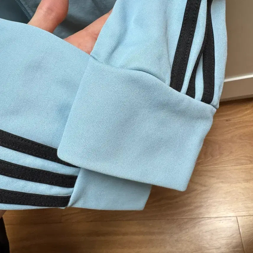 [BUNJANG] Adidas Germany H Sky Blue Black Track Top Jersey / 아디다스 독일 하 스카이블루 블랙 트랙탑 저지 져지집업 95/M