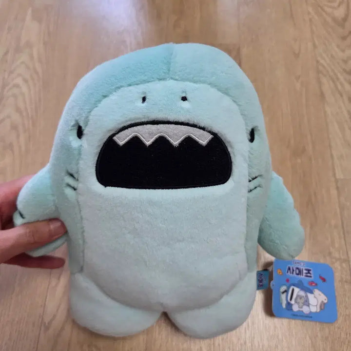 [BUNJANG] Samez Medium Mint Shark Plush Doll / 사메즈 인형 중형 민트색 새상품