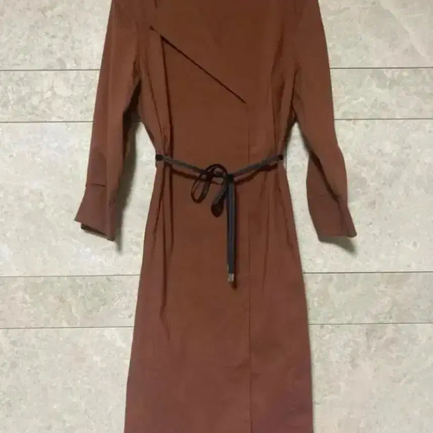 [BUNJANG] Ecole Spring/Autumn Brown Midi Dress / 에꼴 춘추  원피스