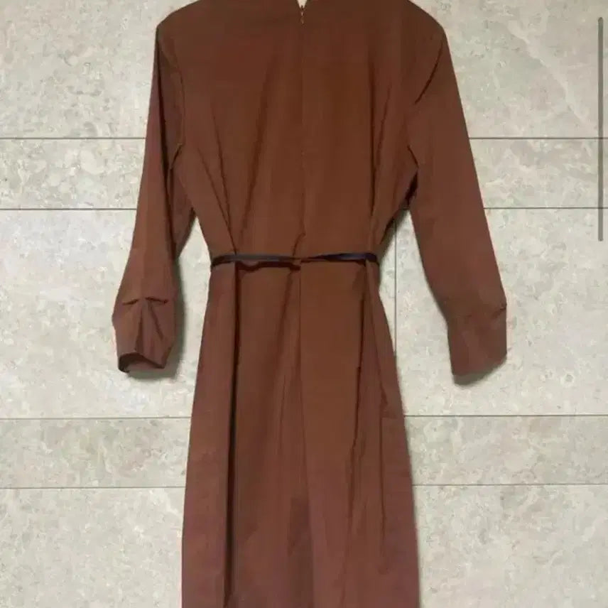 [BUNJANG] Ecole Spring/Autumn Brown Midi Dress / 에꼴 춘추  원피스