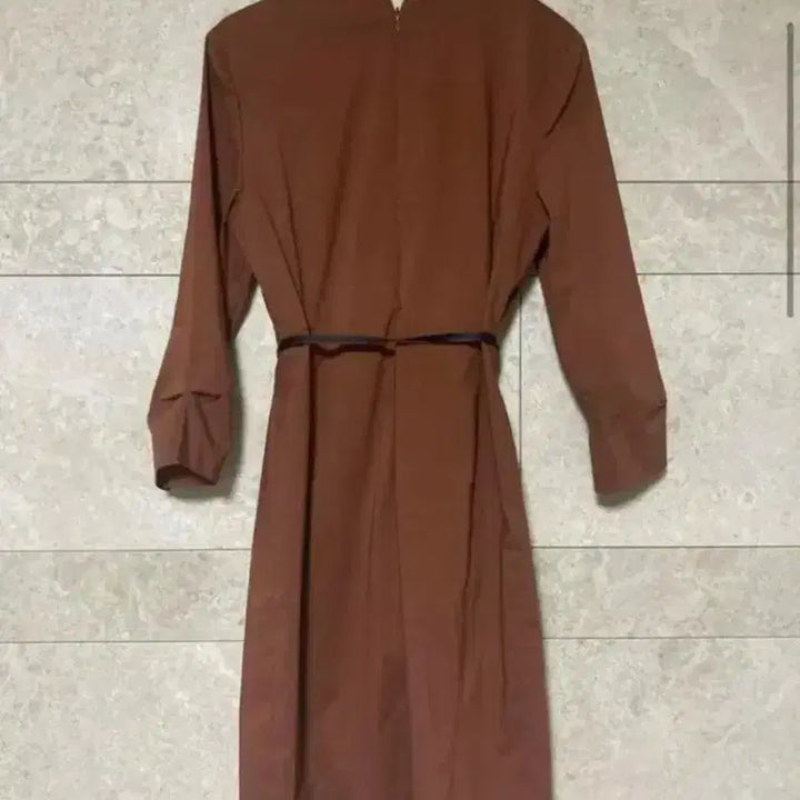 [BUNJANG] Ecole Spring/Autumn Brown Midi Dress / 에꼴 춘추  원피스