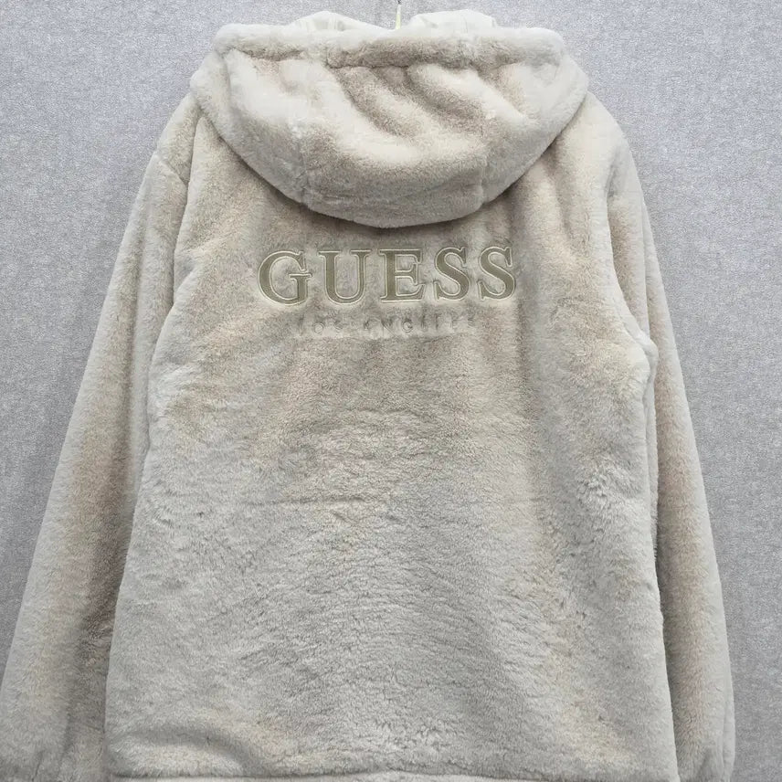 [BUNJANG] GUESS Faux Fur Hooded Zip-Up Jacket / 게스(GUESS) 퍼 후드 집업 자켓