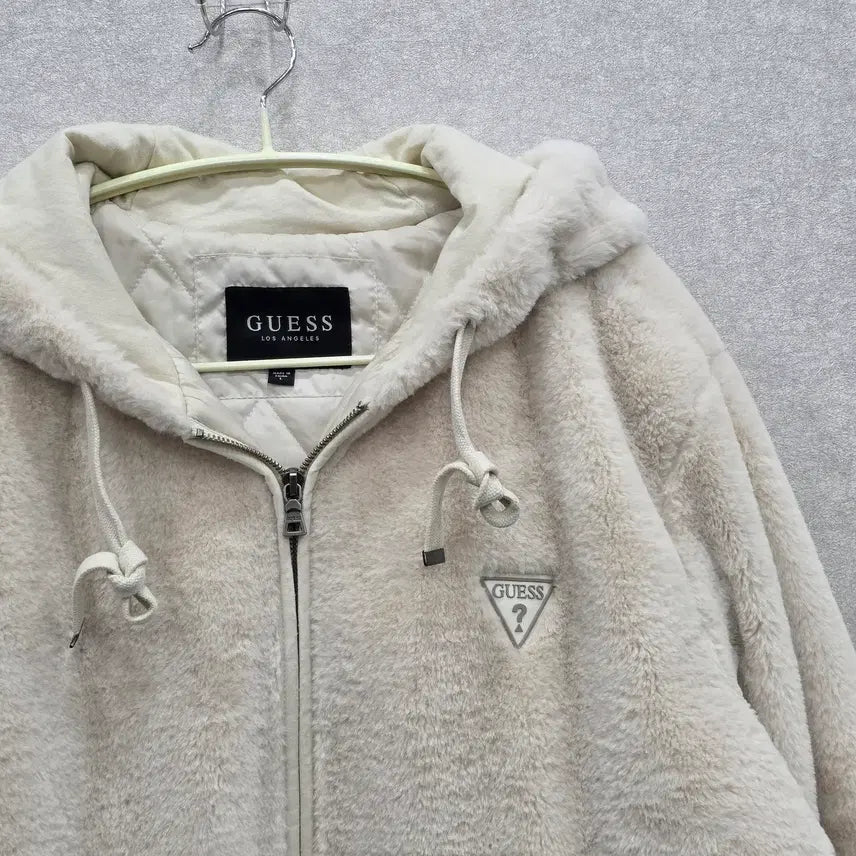 [BUNJANG] GUESS Faux Fur Hooded Zip-Up Jacket / 게스(GUESS) 퍼 후드 집업 자켓