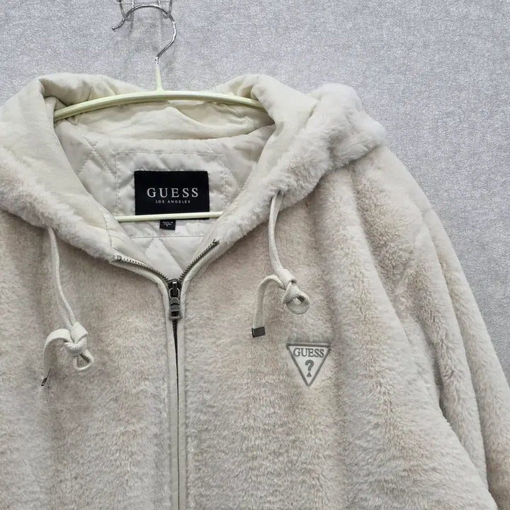 [BUNJANG] GUESS Faux Fur Hooded Zip-Up Jacket / 게스(GUESS) 퍼 후드 집업 자켓