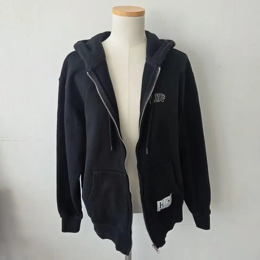 [BUNJANG] HUF Black Hooded Zip-up Jacket / 빈티지 만원샵 HUF 블랙 후드 집업