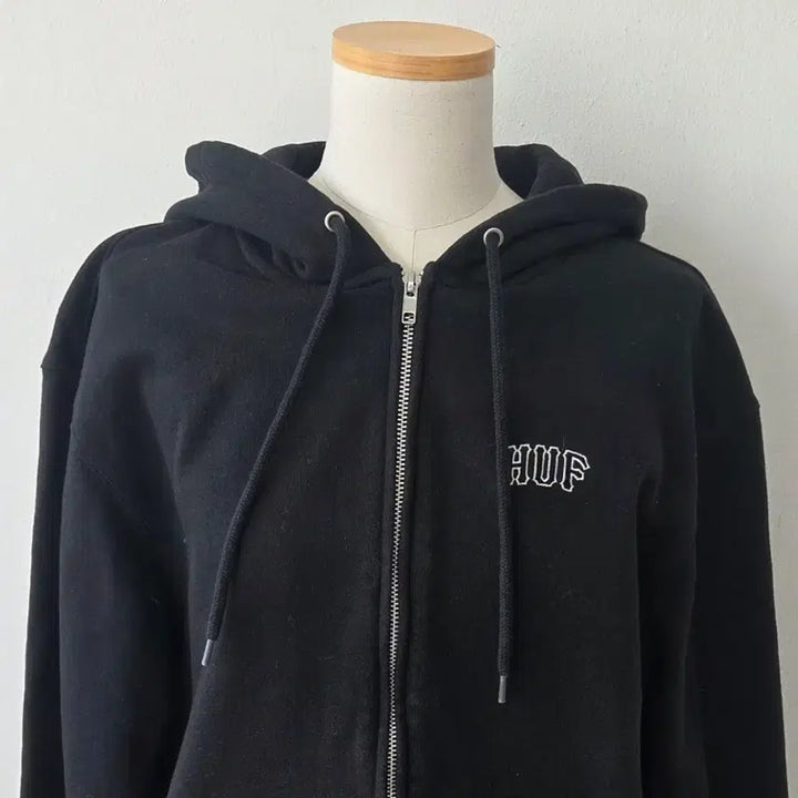 [BUNJANG] HUF Black Hooded Zip-up Jacket / 빈티지 만원샵 HUF 블랙 후드 집업
