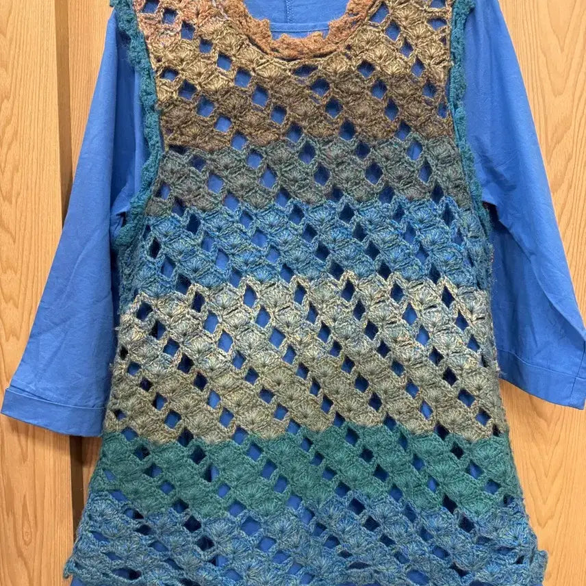 [BUNJANG] Handmade Crochet Knit Vest / 핸드메이드 크로셰 니트베스틔