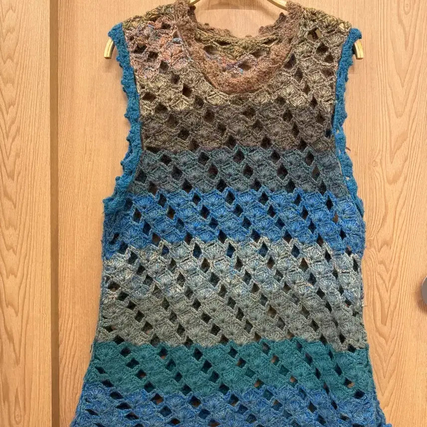 [BUNJANG] Handmade Crochet Knit Vest / 핸드메이드 크로셰 니트베스틔
