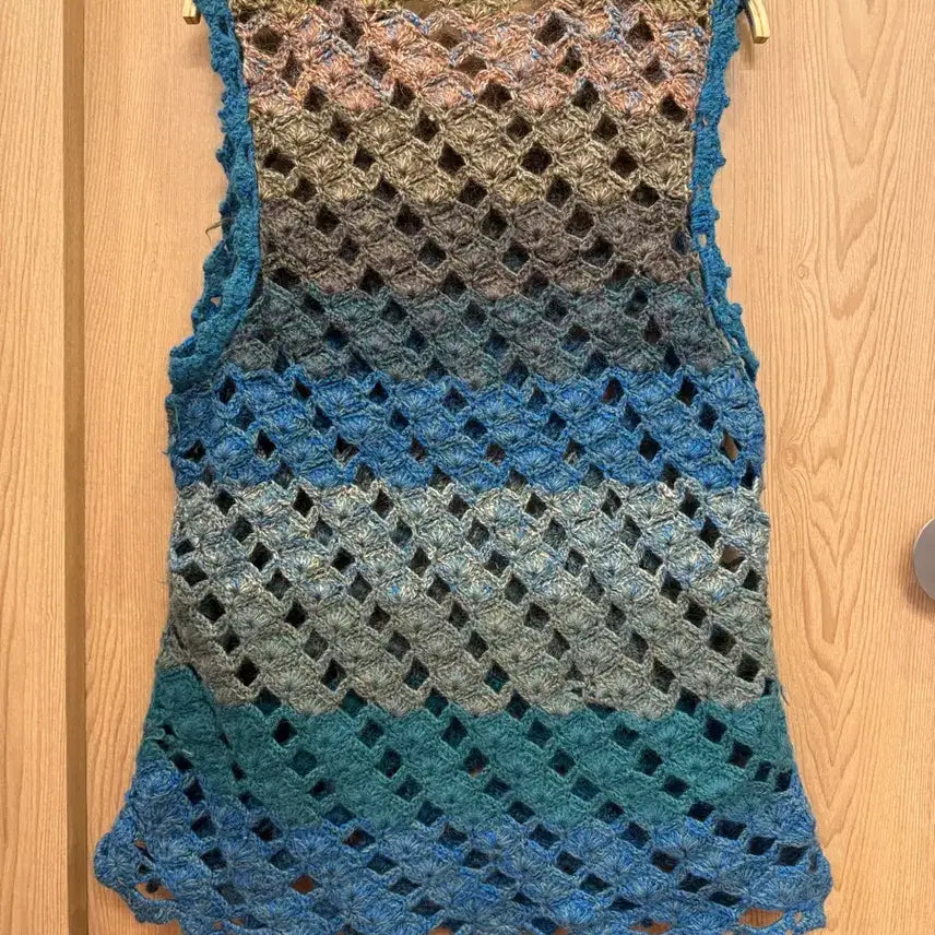 [BUNJANG] Handmade Crochet Knit Vest / 핸드메이드 크로셰 니트베스틔
