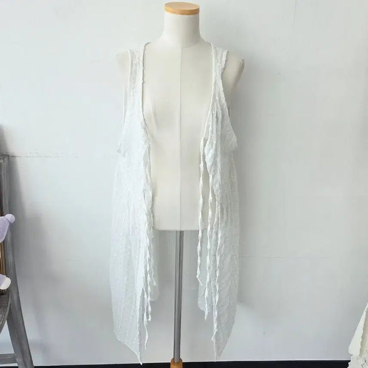 [SOLD OUT] 빈티지 만원샵 화이트 러블리 롱 뷔스티에