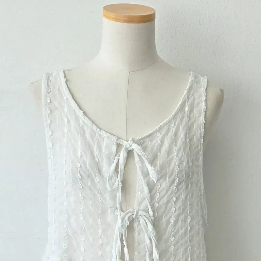[SOLD OUT] 빈티지 만원샵 화이트 러블리 롱 뷔스티에