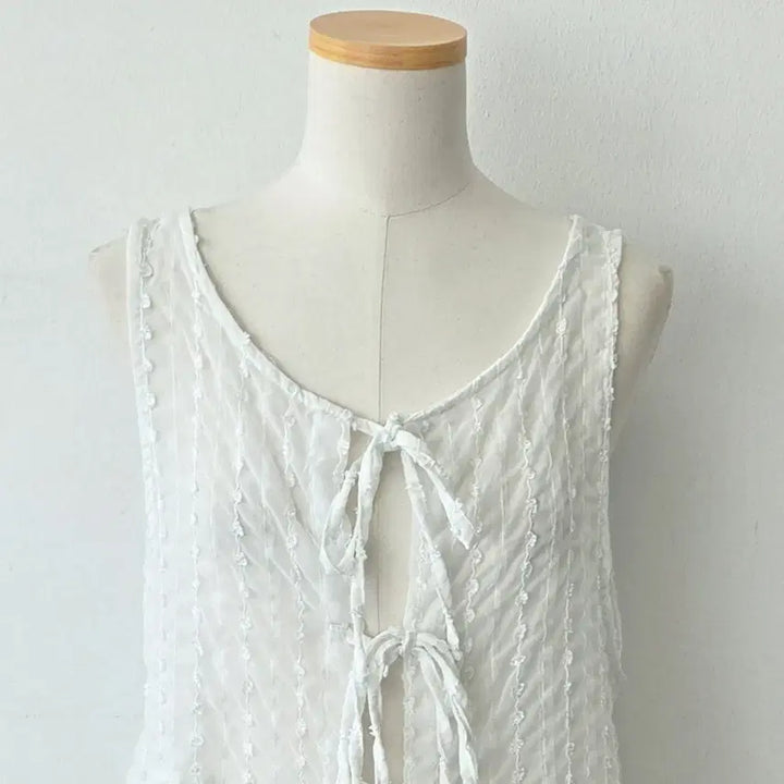 [SOLD OUT] 빈티지 만원샵 화이트 러블리 롱 뷔스티에