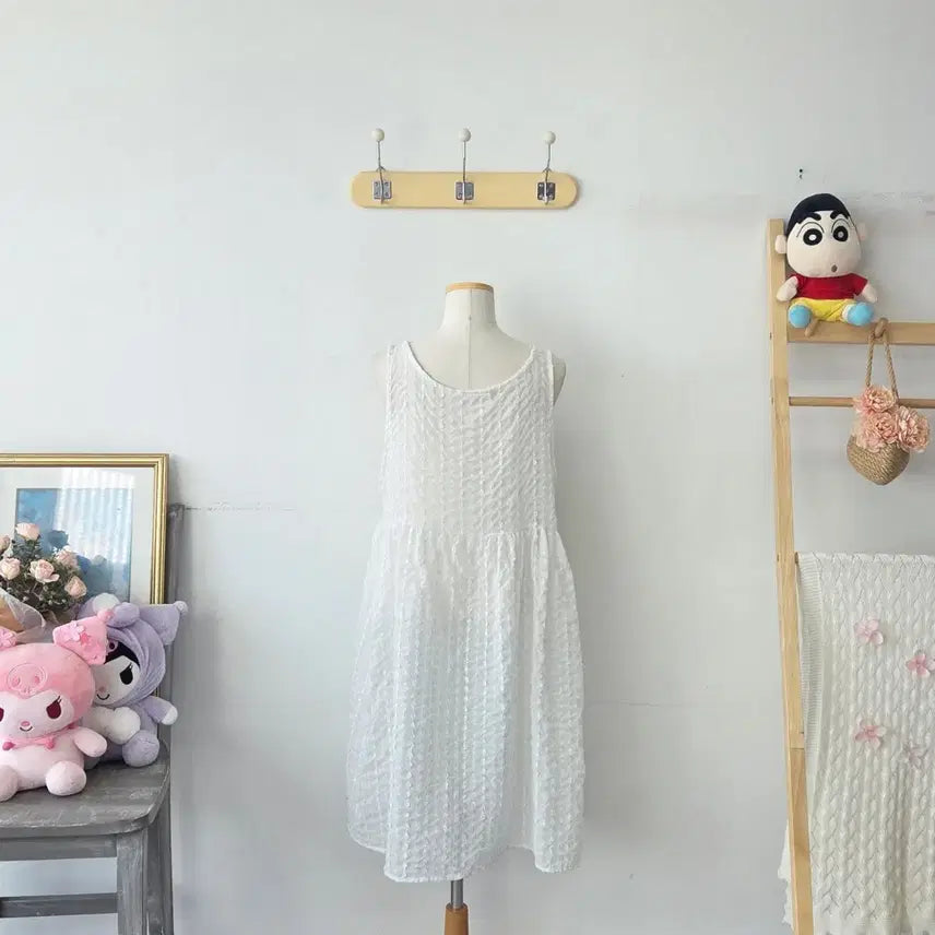 [SOLD OUT] 빈티지 만원샵 화이트 러블리 롱 뷔스티에