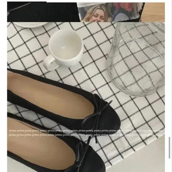 [BUNJANG] Prima Tweed Flat Shoes Black / 프리마 트위드 플랫슈즈 블랙