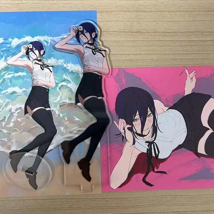 [BUNJANG] Null ChainSaw Man Reze Acrylic Stand and Postcards Bundle Set / Null눌님 체인소맨 통판