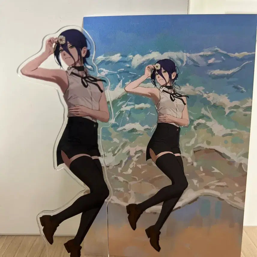 [BUNJANG] Null ChainSaw Man Reze Acrylic Stand and Postcards Bundle Set / Null눌님 체인소맨 통판