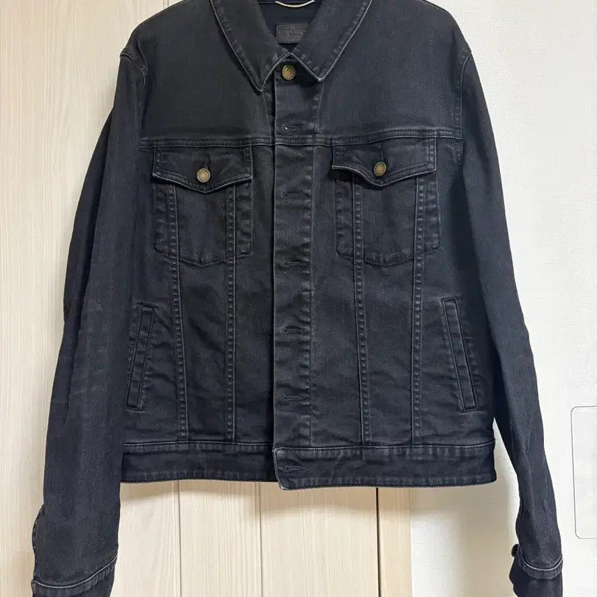 [BUNJANG] Saint Laurent Black Denim Jacket / 생로랑 블랙 흑청 데님 자켓