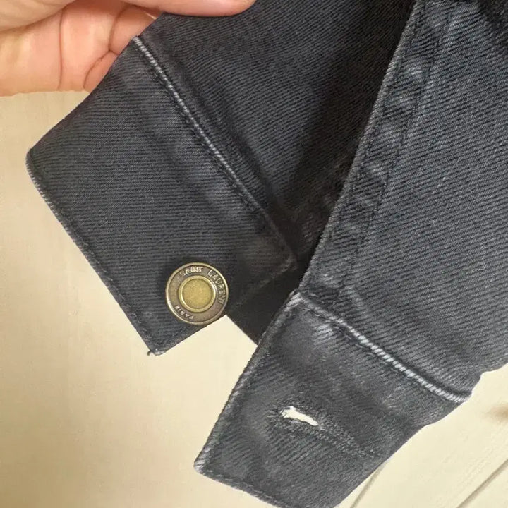 [BUNJANG] Saint Laurent Black Denim Jacket / 생로랑 블랙 흑청 데님 자켓
