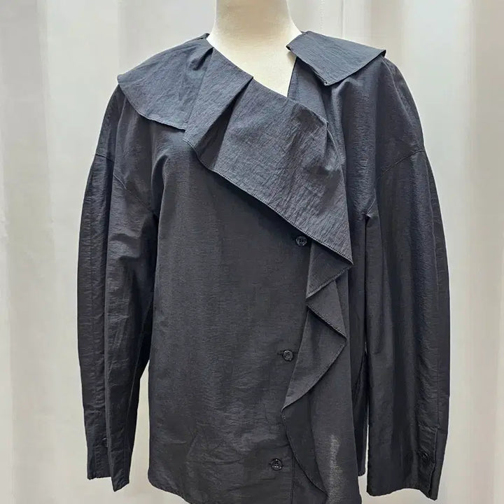 [BUNJANG] Système Black Frill Blouse / 시스뎀블랙 프릴 블라우스 상태좋음