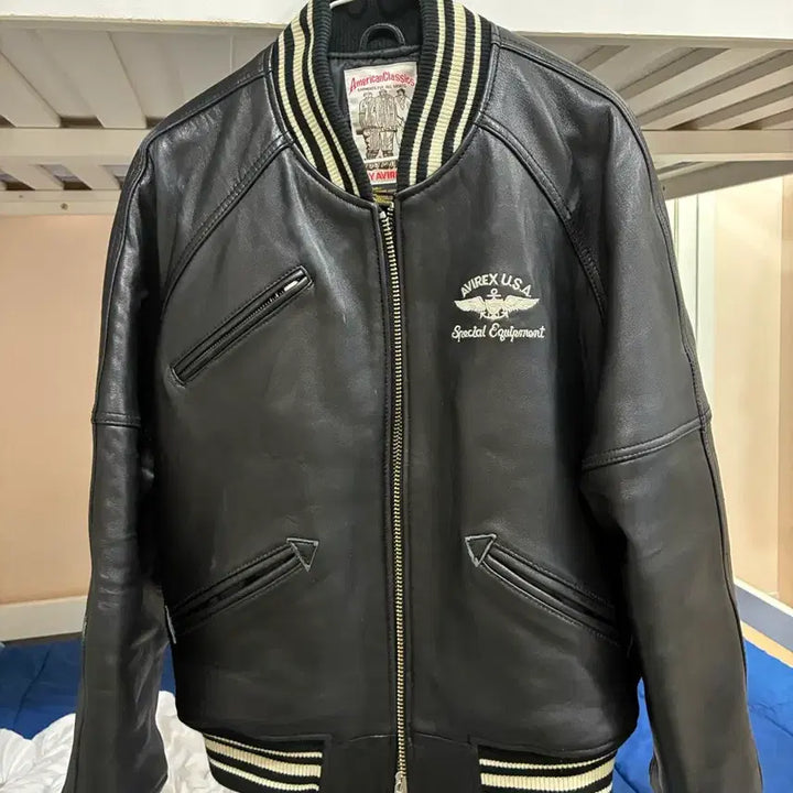 [BUNJANG] AVIREX USA Black Leather Jacket XS / AVIREX USA 가죽 자켓 xs사이즈 한국100사이즈