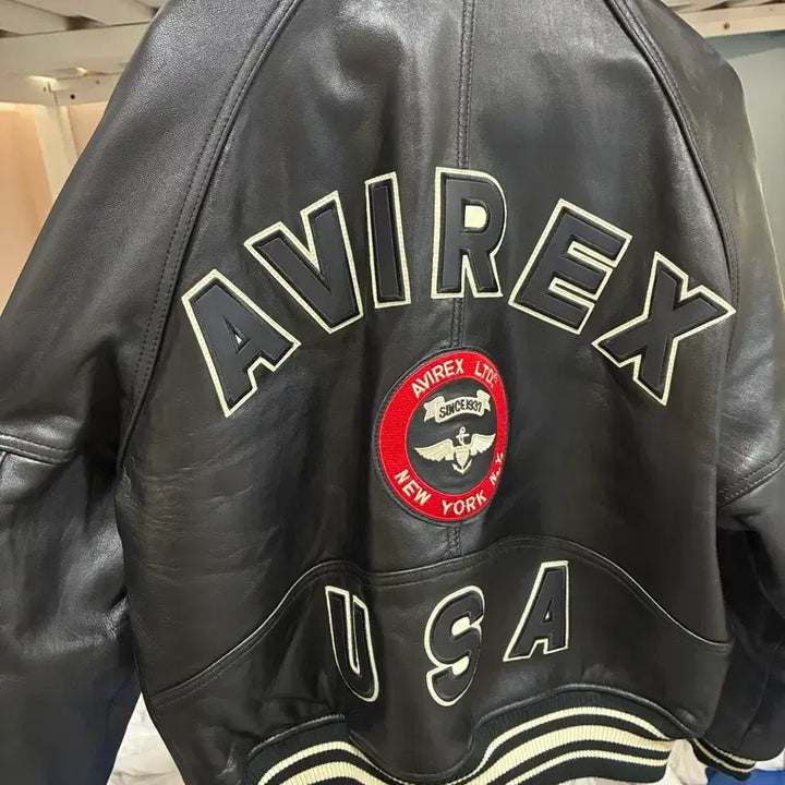 [BUNJANG] AVIREX USA Black Leather Jacket XS / AVIREX USA 가죽 자켓 xs사이즈 한국100사이즈