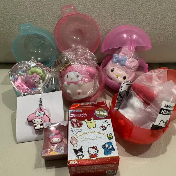 [BUNJANG] Sanrio My Melody 6-Piece Set (Gachapon, Rice Grain Figures, Keychains) / 산리오 마이멜로디 4종 세트(가챠,쌀알피규어,키링)
