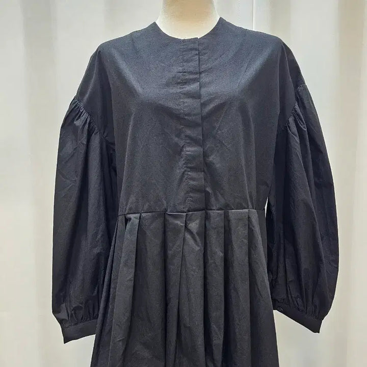 [BUNJANG] Ooh La La Black Puff Sleeve Pleated Dress / 오어 블랙 퍼프소매 플리츠 원피스