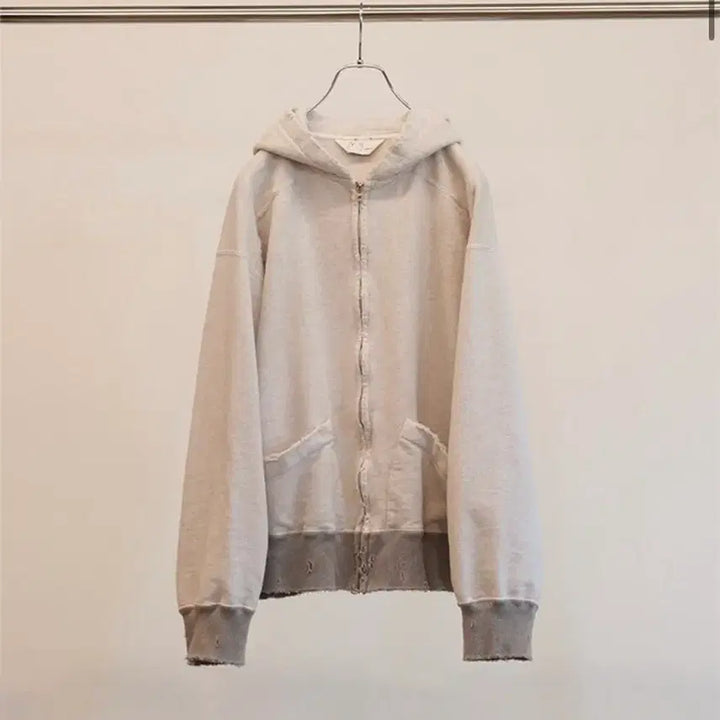 [BUNJANG] Anselm Zip Up Hoodie Heather White / 안셀름 ZIP UP HOODIE [HEATHER WHITE]