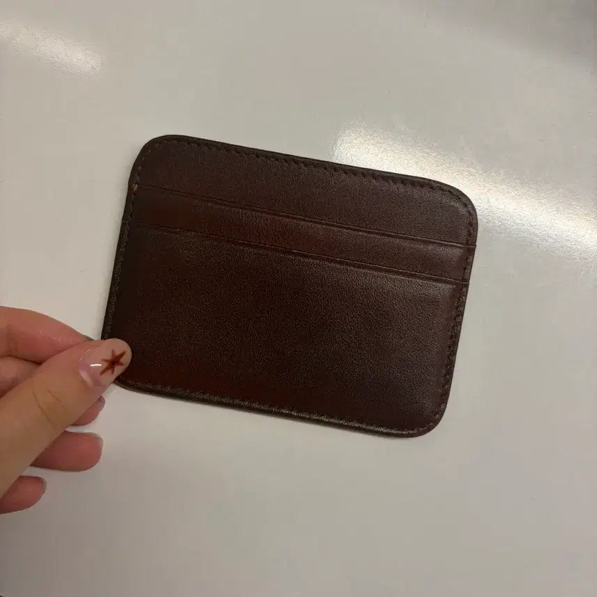 [BUNJANG] Leather Card Holder Brown / 가죽 카드지갑 브라운