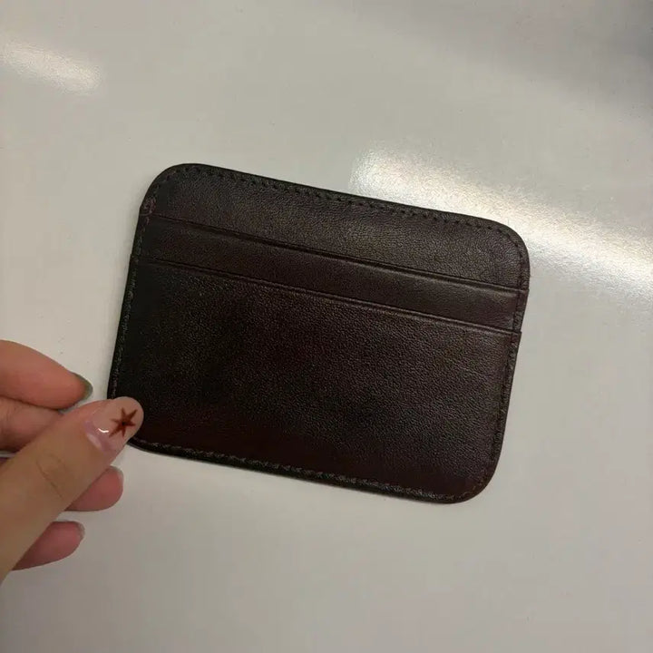 [BUNJANG] Leather Card Holder Brown / 가죽 카드지갑 브라운