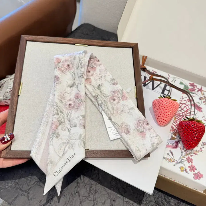 [BUNJANG] Dior Flower Double Layer Hairband / 디올 스카프