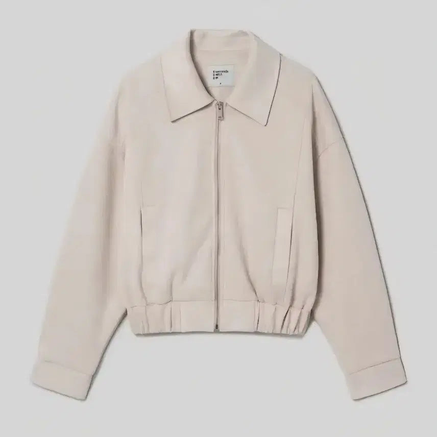 [BUNJANG] 8seconds Faux Suede Blouson Jacket Ivory M / 에잇세컨즈 페이크 스웨이드 블루종 자켓 재킷 점퍼 아이보리 M
