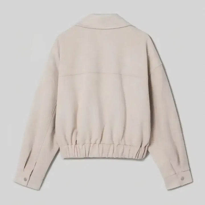 [BUNJANG] 8seconds Faux Suede Blouson Jacket Ivory M / 에잇세컨즈 페이크 스웨이드 블루종 자켓 재킷 점퍼 아이보리 M