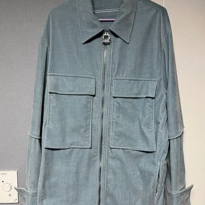 [BUNJANG] Wooyoungmi 22SS Blue Corduroy Blouson Jacket / [44] 우영미 22SS 블루 코듀로이 점퍼 자켓 셔츠