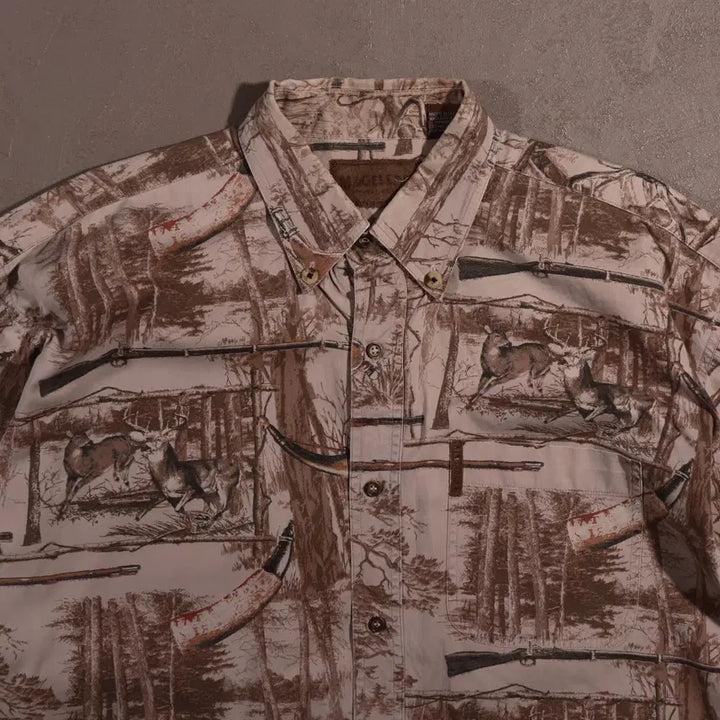 [BUNJANG] Vintage USA Pattern Hunting Shirt / 빈티지 USA 패턴 헌팅셔츠 C629